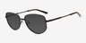 Fontaine Matte Black MetalSunglass Frames from EyeBuyDirect, Angle View