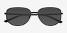 Fontaine Matte Black MetalSunglass Frames from EyeBuyDirect, Closed View