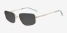Gosselin Silver Blue MetalSunglass Frames from EyeBuyDirect, Angle View