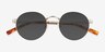 Rex Silver MetalSunglass Frames from EyeBuyDirect, Closed View
