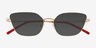 Bextor Gold MetalSunglass Frames from EyeBuyDirect, Closed View