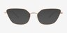 Bextor Rose Gold MetalSunglass Frames from EyeBuyDirect, Front View