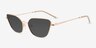 Bextor Rose Gold MetalSunglass Frames from EyeBuyDirect, Angle View