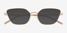Bextor Rose Gold MetalSunglass Frames from EyeBuyDirect, Closed View