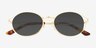 St Clair Gold MetalSunglass Frames from EyeBuyDirect, Closed View