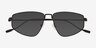 Grantham Black Alternative MaterialsSunglass Frames from EyeBuyDirect, Closed View