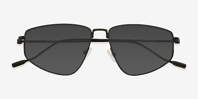 Grantham Black Alternative MaterialsSunglass Frames from EyeBuyDirect, Closed View