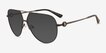 Fitzroy Gray MetalSunglass Frames from EyeBuyDirect, Angle View