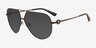 Fitzroy Gray MetalSunglass Frames from EyeBuyDirect, Angle View