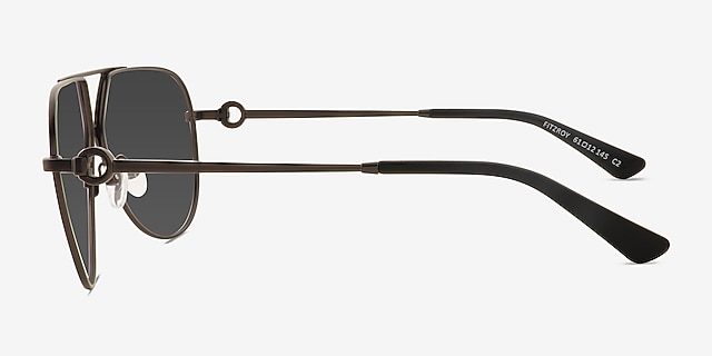 Fitzroy Gray MetalSunglass Frames from EyeBuyDirect, Side View