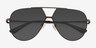Fitzroy Gray MetalSunglass Frames from EyeBuyDirect, Closed View