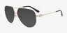 Fitzroy Silver MetalSunglass Frames from EyeBuyDirect, Angle View