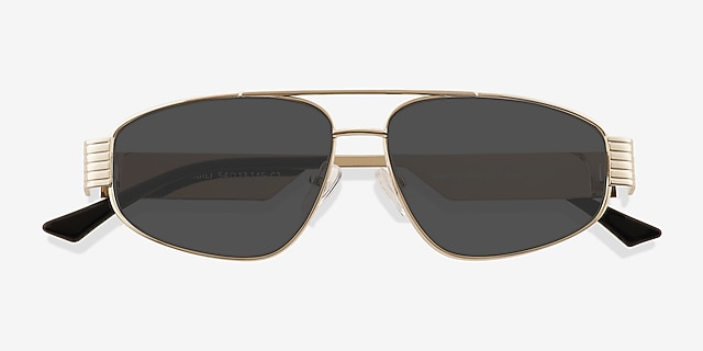 Vanderbilt Silver MetalSunglass Frames from EyeBuyDirect, Closed View