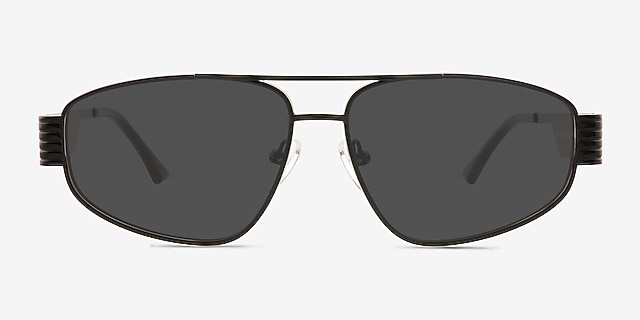 Vanderbilt Black MetalSunglass Frames from EyeBuyDirect, Front View