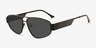 Vanderbilt Black MetalSunglass Frames from EyeBuyDirect, Angle View