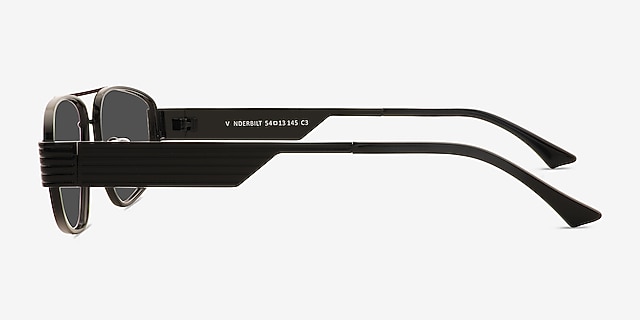 Vanderbilt Black MetalSunglass Frames from EyeBuyDirect, Side View