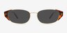 Deveraux Gold Tortoise MetalSunglass Frames from EyeBuyDirect, Front View