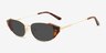 Deveraux Gold Tortoise MetalSunglass Frames from EyeBuyDirect, Angle View