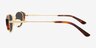 Deveraux Gold Tortoise MetalSunglass Frames from EyeBuyDirect, Side View