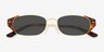Deveraux Gold Tortoise MetalSunglass Frames from EyeBuyDirect, Closed View