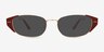 Deveraux Gold Red MetalSunglass Frames from EyeBuyDirect, Front View