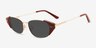 Deveraux Gold Red MetalSunglass Frames from EyeBuyDirect, Angle View