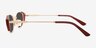Deveraux Gold Red MetalSunglass Frames from EyeBuyDirect, Side View