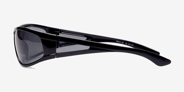 Maimi BlackSunglass Frames from EyeBuyDirect, Side View