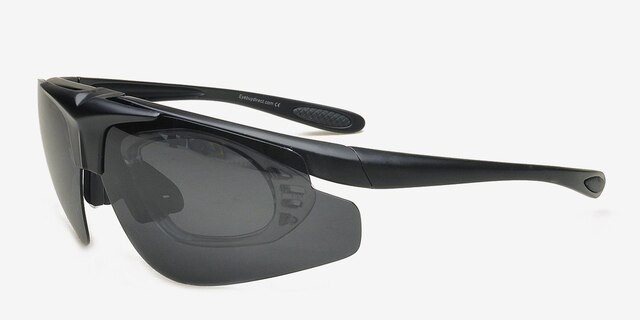 Hawaii BlackSunglass Frames from EyeBuyDirect, Angle View