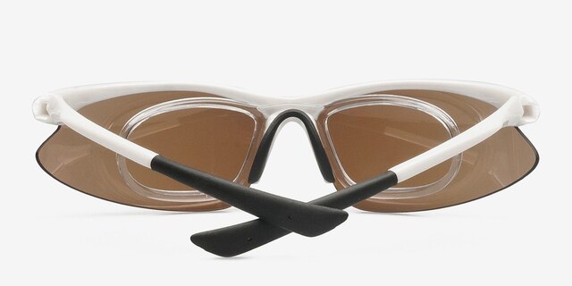 Jamarcus White & BrownSunglass Frames from EyeBuyDirect, Closed View