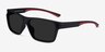 Win Black & Red PlasticSunglass Frames from EyeBuyDirect, Angle View
