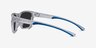 Win Clear & Blue PlasticSunglass Frames from EyeBuyDirect, Side View