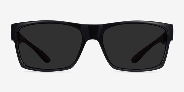 Game Black PlasticSunglass Frames from EyeBuyDirect, Front View