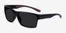 Game Black PlasticSunglass Frames from EyeBuyDirect, Angle View