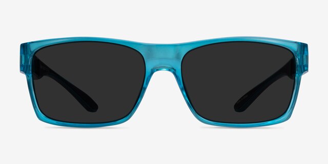 Game Blue PlasticSunglass Frames from EyeBuyDirect, Front View