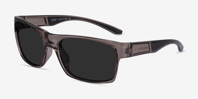 Game Brown PlasticSunglass Frames from EyeBuyDirect, Angle View