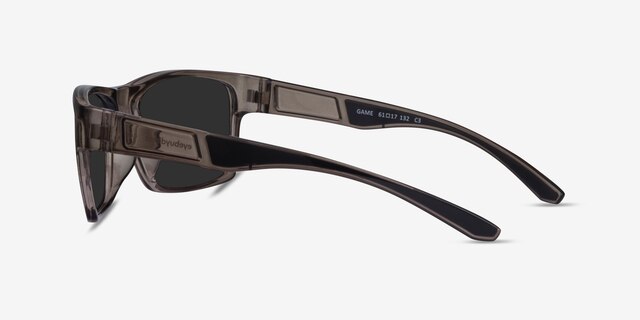 Game Brown PlasticSunglass Frames from EyeBuyDirect, Side View