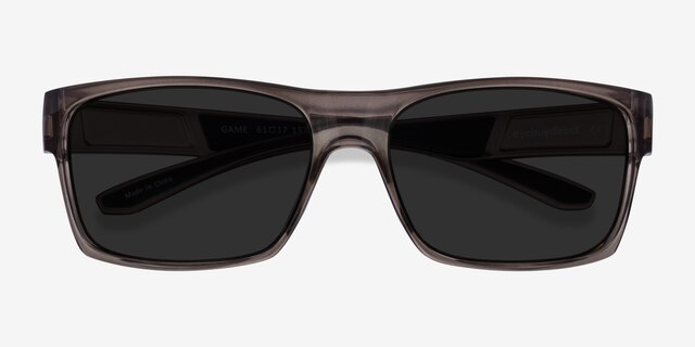 Game Brown PlasticSunglass Frames from EyeBuyDirect, Closed View