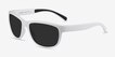 Determined White PlasticSunglass Frames from EyeBuyDirect, Angle View