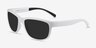 Determined White PlasticSunglass Frames from EyeBuyDirect, Angle View