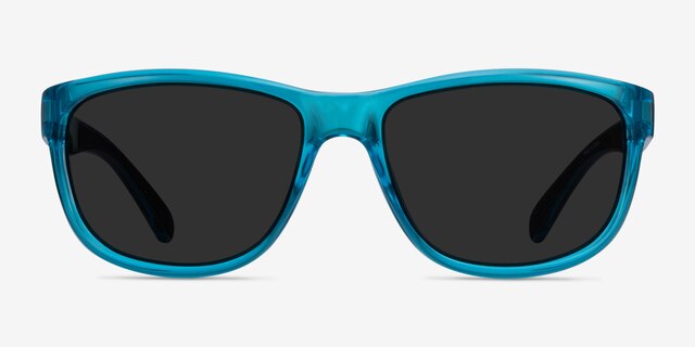 Determined Blue PlasticSunglass Frames from EyeBuyDirect, Front View