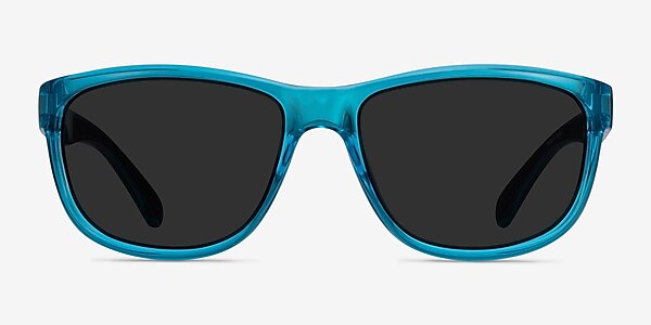 Determined Blue Plastic Sunglass Frames