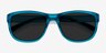 Determined Blue PlasticSunglass Frames from EyeBuyDirect, Closed View