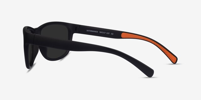 Determined Black PlasticSunglass Frames from EyeBuyDirect, Side View