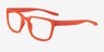 Fast Matte Orange PlastiqueMontures de lunettes de vue d'EyeBuyDirect, Vue d'Angle