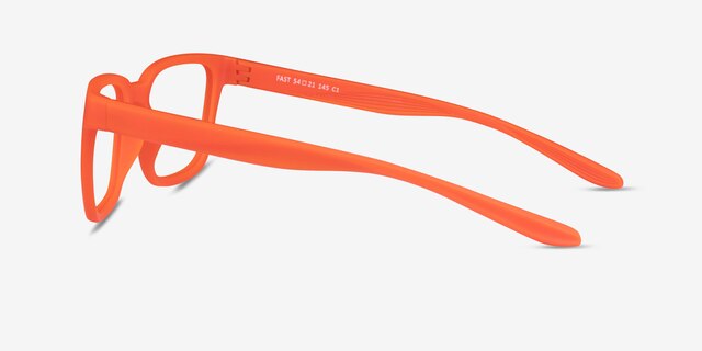 Fast Matte Orange PlastiqueMontures de lunettes de vue d'EyeBuyDirect, Vue de Côté