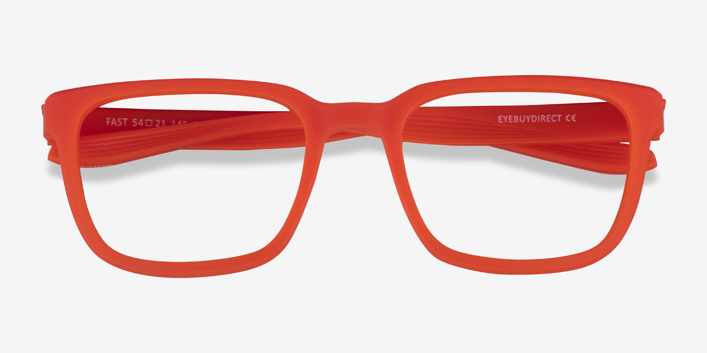 Fast Rectangle Matte Orange Glasses for Men Eyebuydirect Canada