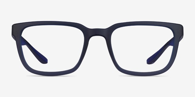 Fast Matte Blue PlasticEyeglass Frames from EyeBuyDirect, Front View