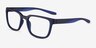 Fast Matte Blue PlasticEyeglass Frames from EyeBuyDirect, Angle View
