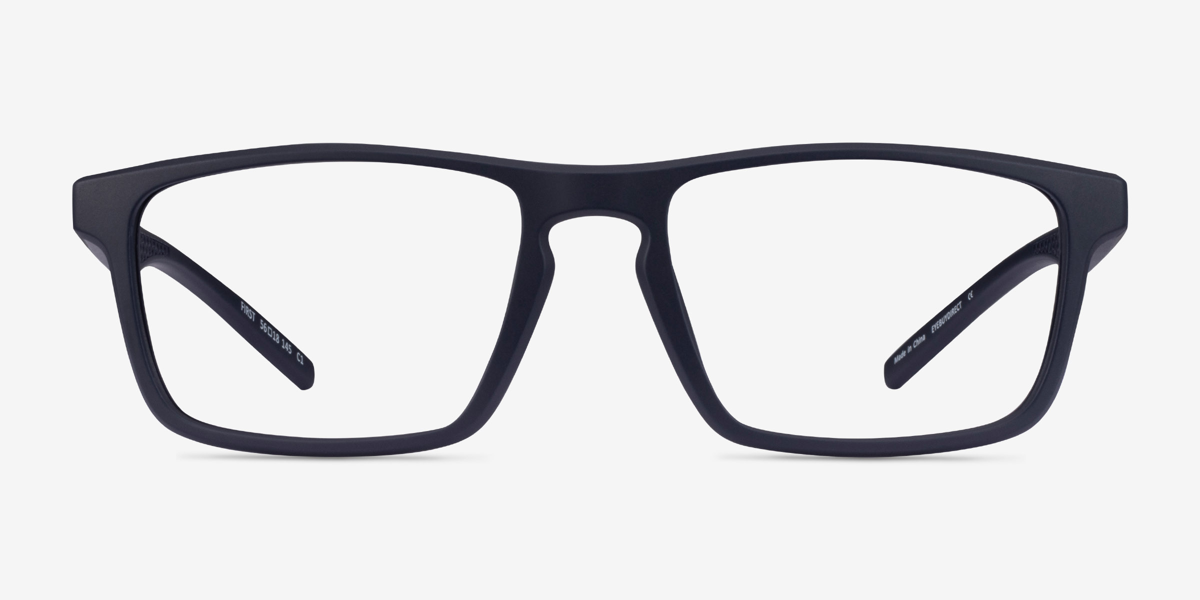 First Rectangle Navy Glasses for Men Eyebuydirect